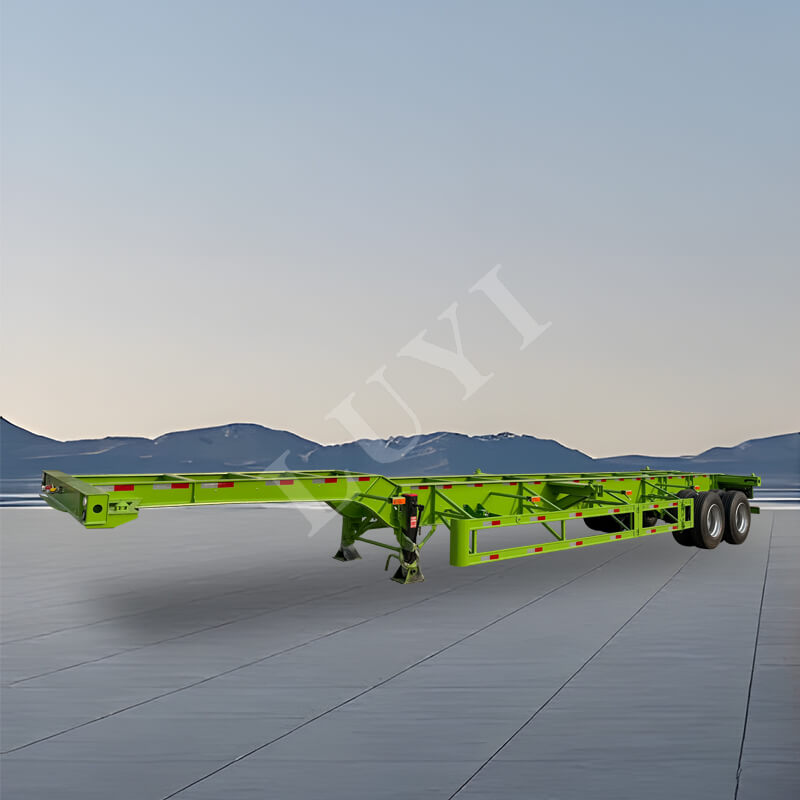 Recipiente de transporte de carga de 2 eixos semi-reboque esqueletal de 20/40 toneladas