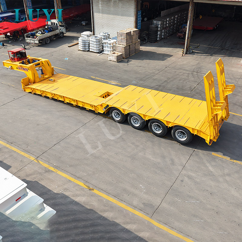 Guia de compra de trailer pescoço de ganso removível de 4 eixos para equipamentos pesados ​​e transporte de carga de grandes dimensões