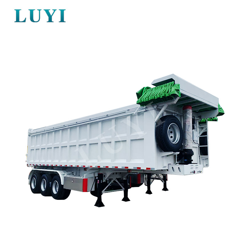 Semirreboque basculante traseiro de 3 eixos e 100 toneladas