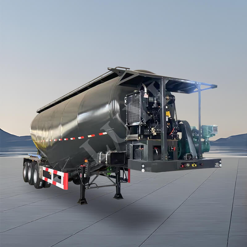 Semi-reboque tanque de cimento a granel espessado em aço carbono com 3 eixos e 35 metros cúbicos Semi-reboque tanque de cimento a granel espessado em aço carbono com 3 eixos e 35 metros cúbicos