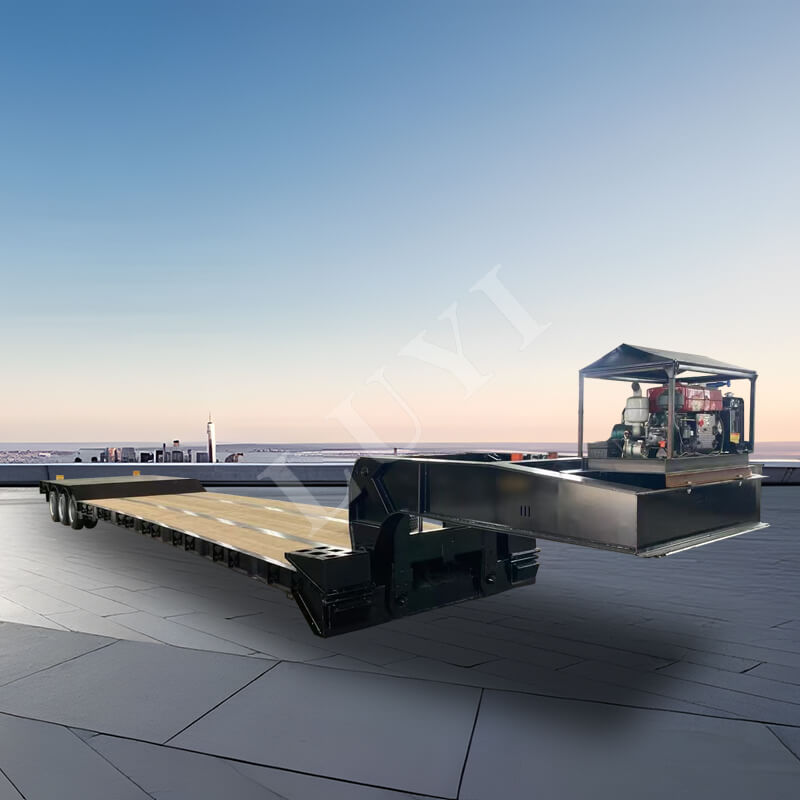 Reboque trator semirreboque baixo de 3 eixos e 60 toneladas