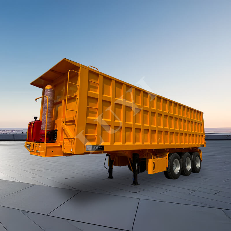 Semirreboque basculante traseiro com 3 eixos e 60 toneladas