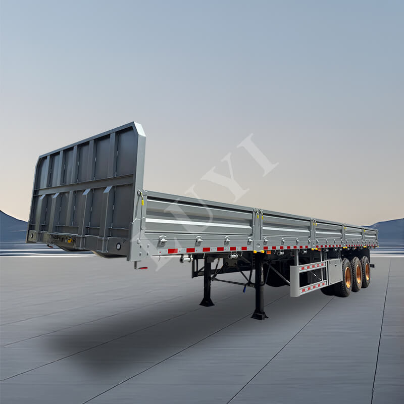 Semirreboque de estaca de parede lateral de 3 eixos e 60 toneladas