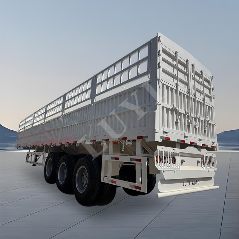Semirreboque de estaca multifuncional de aço carbono de 3 eixos de 80 toneladas a 100 toneladas