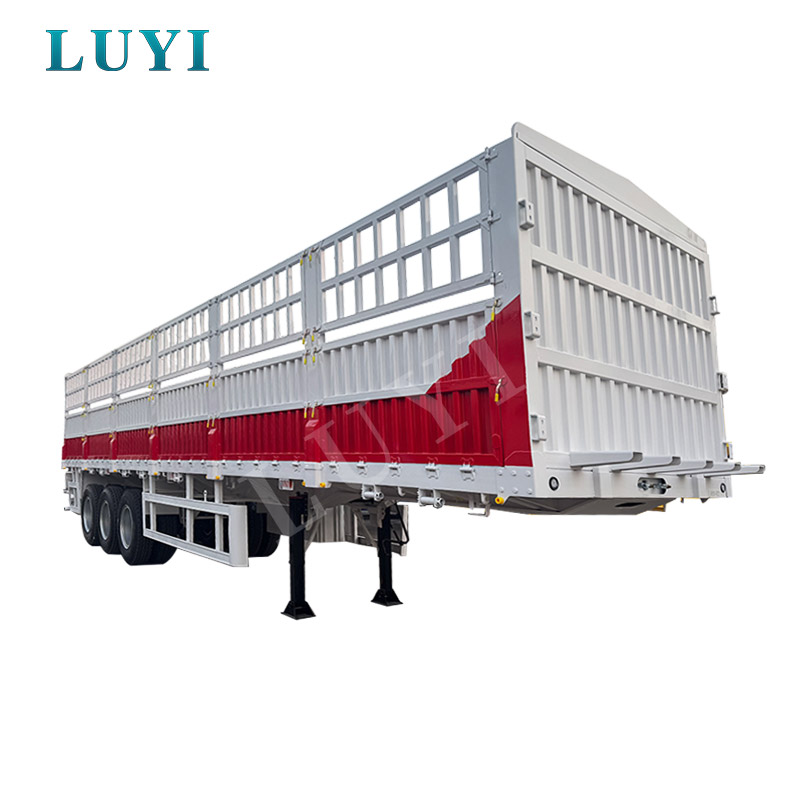 Semi-reboque de cerca de 3 eixos para carga a granel de 60 toneladas
