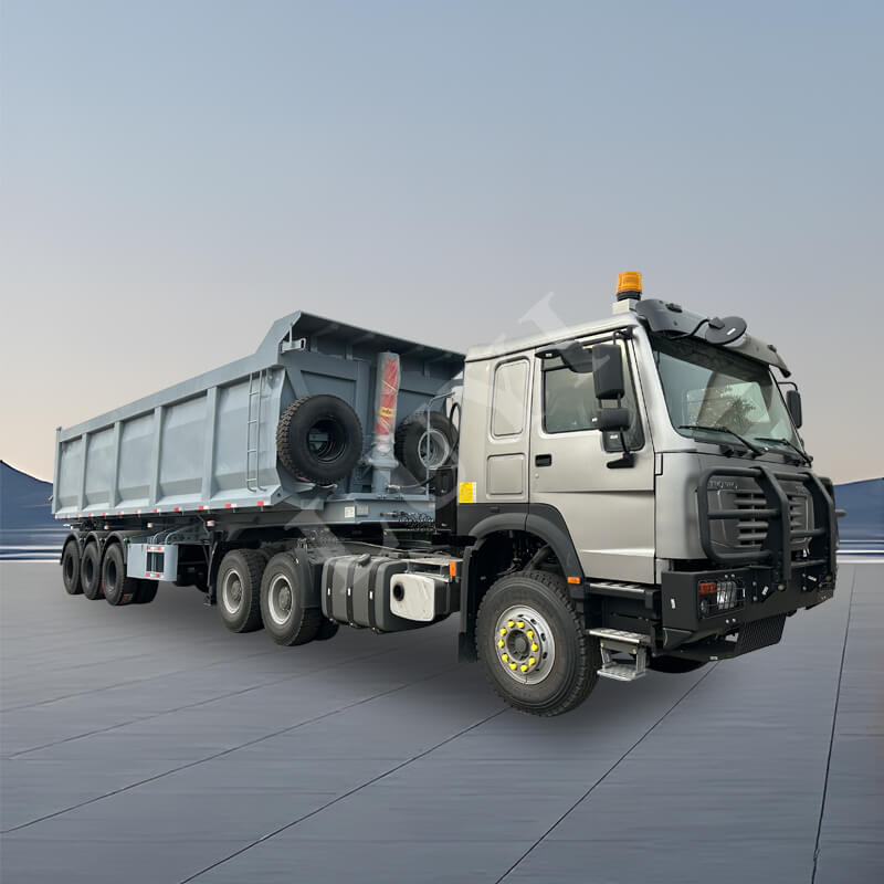 3 Reboque de carga de caminhão basculante com inclinação lateral em forma de U de três eixos