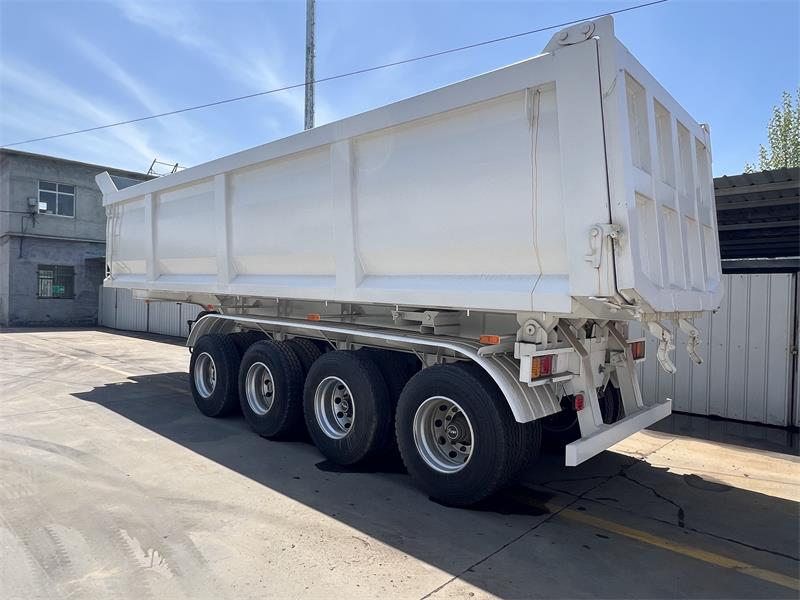 Reboque basculante de 4 eixos 60T U para transporte de carga a granel para serviços pesados