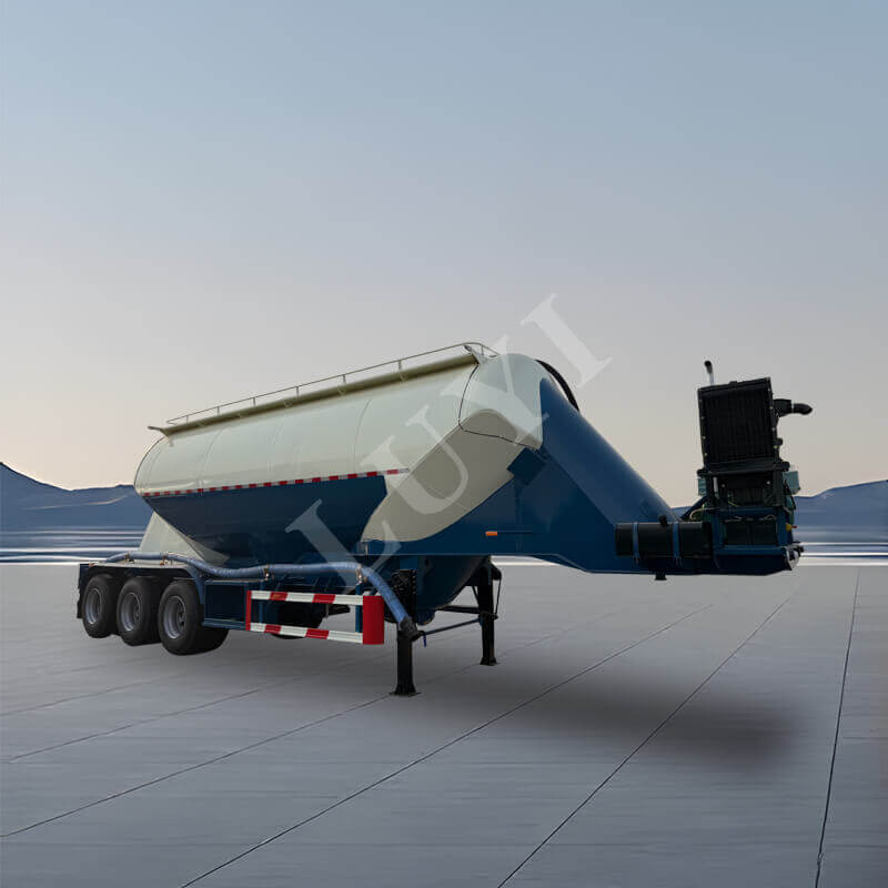 Semirreboque tanque de transporte de cimento a granel tipo V de 48 metros cúbicos