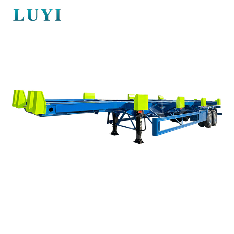 Semirreboque esquelético para transporte de contêineres de doca de 60 toneladas