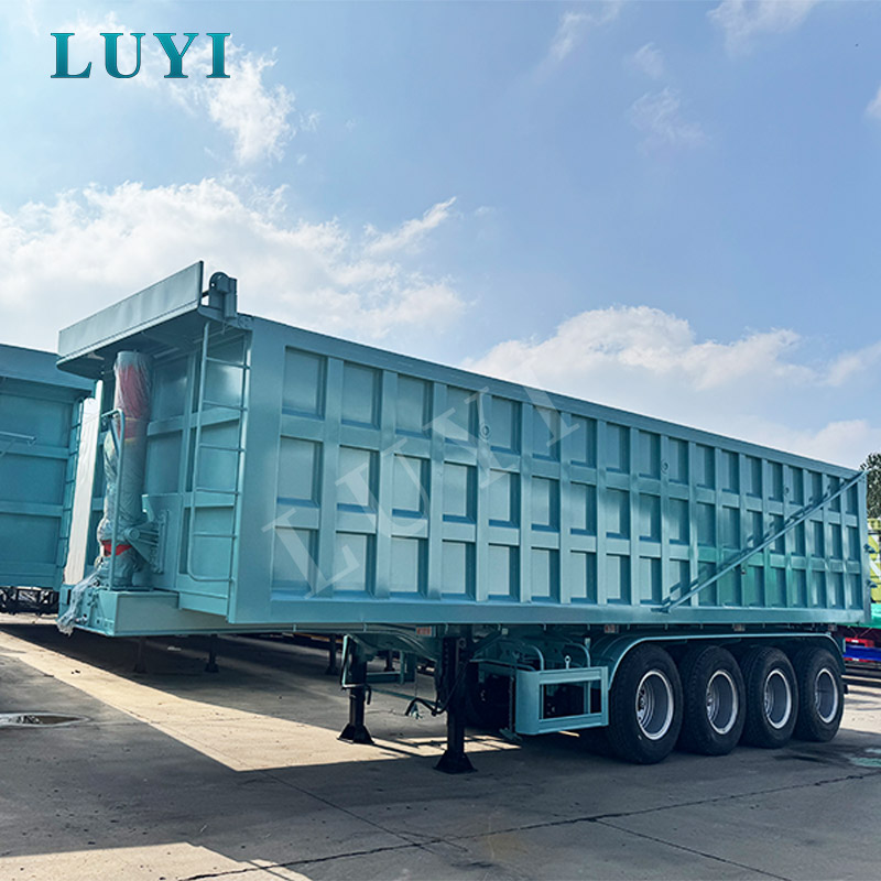 Novo trailer basculante traseiro de 4 eixos e 80 toneladas