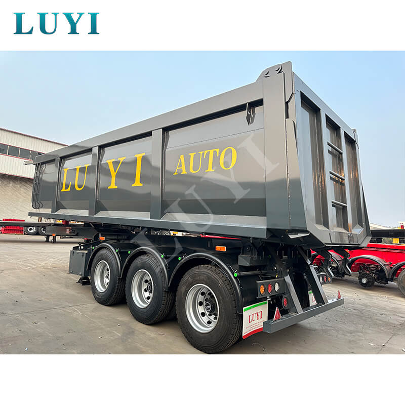 Semirreboque hidráulico basculante traseiro de 3 eixos de alta qualidade