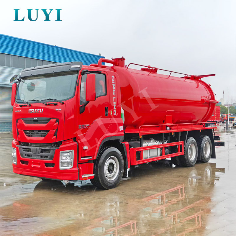 Caminhão de sucção de esgoto ISUZU GIGA 6×4 20CBM para saneamento municipal e transporte de lodo
