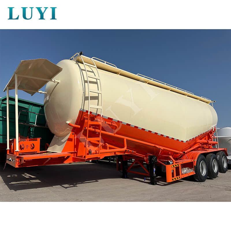 Semi-reboque tanque de cimento a granel LUYI 40-Cubic-Meter V-Type Fly Ash Bulk