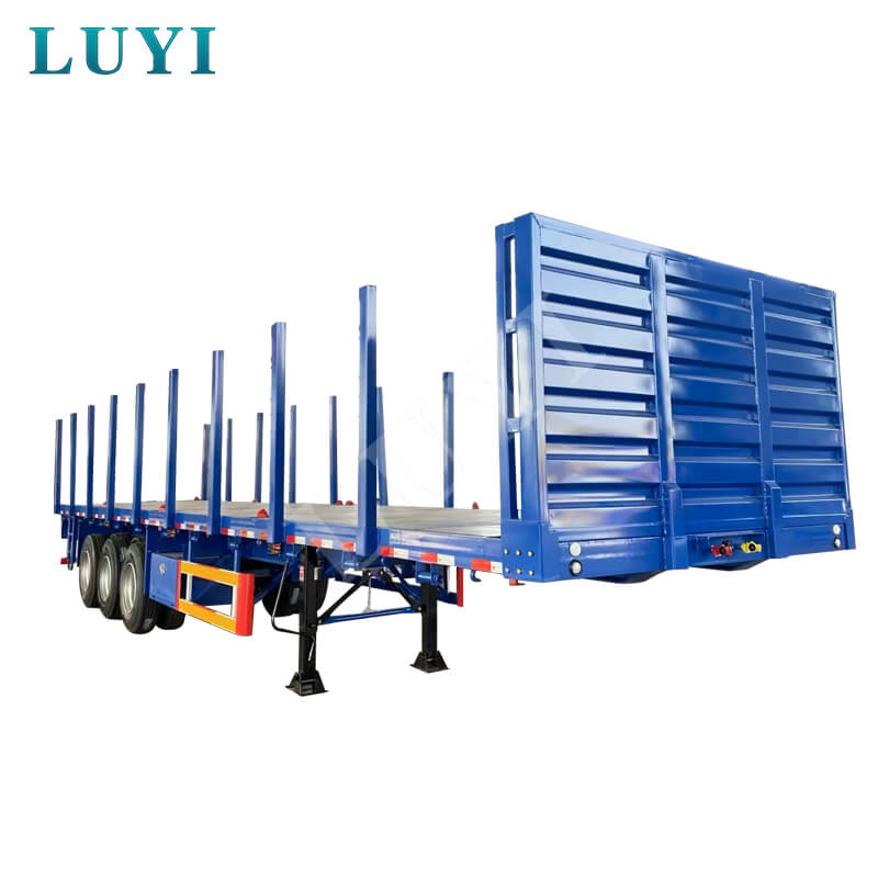 LUYI 40ft 50 Ton 3 Axle Steel Flatbed Semi-Trailer para venda